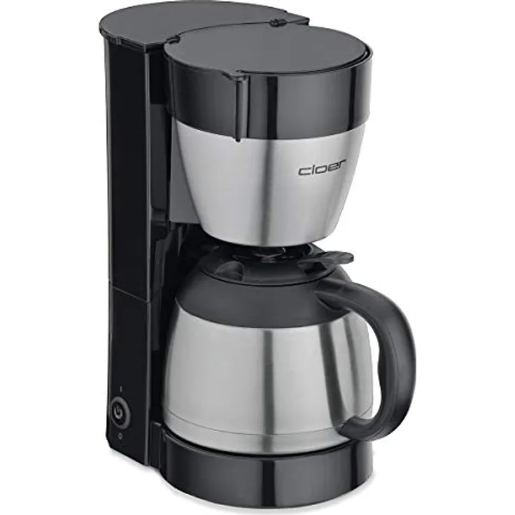 Cloer 5009 Filterkaffee-Automat Edelstahl schwarz 800 W 8 Tassen Filtergröße 1x4, Kunststoff,