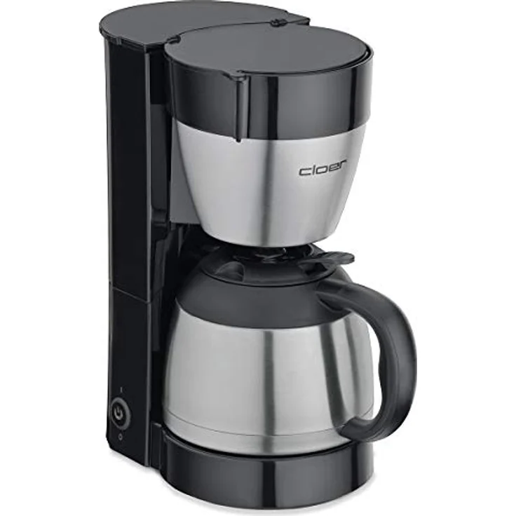 Cloer 5009 Filterkaffee-Automat Edelstahl schwarz 800 W 8 Tassen Filtergröße 1x4, Kunststoff, – Bild 1