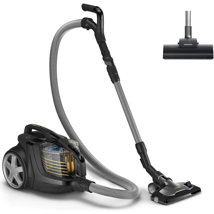Philips 9000serie Marathon Ultimate (650 W, 2,2 L Staubvolumen, integriertes Zubehör) XB9154|09, Beutelloser Staubsauger, schwarz