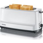SEVERIN AT 2234 Automatik-Toaster (1.400 W, 2 Langschlitzkammern, Für bis zu 4 Brotscheiben) weiß-grau
