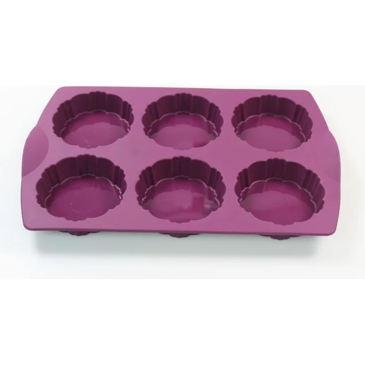 TUPPERWARE Backen Silikonform Tortelett lila Silikon Backform Törtchen