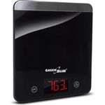 Green Blue GB171 Digitale Küchenwaage mit LED Display Digitalwaage Elektronische Waage bis 5kg min 1g Tara-Funktion (Schwarz)