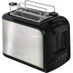 Tefal TT411D Express Toaster, 850, schwarz-gebürsteter Edelstahl
