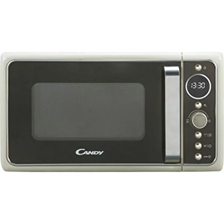 Candy Divo G20CC Mikrowelle mit Grill, Standgerät, 1200 Watt, 20 Liter Garraum, creme, Edelstahl