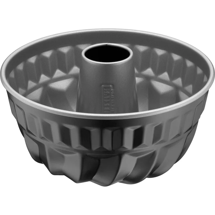 Kaiser Inspiration Bund-- Gugelhupfform, Ø 22 cm, antihaftbeschichtet, gleichmäßige Bräunung, grau