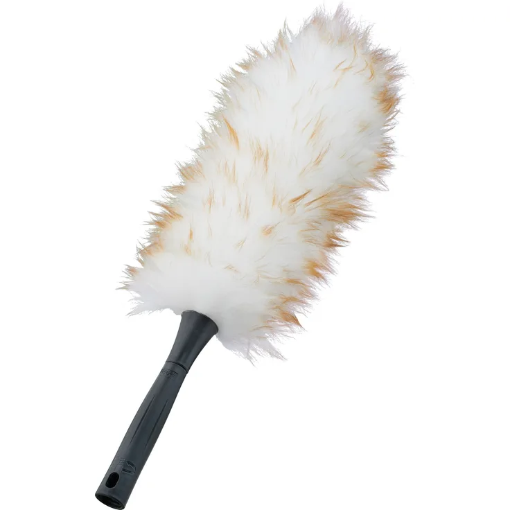 Unger Staubwedel StarDuster (aus Lammwolle, zum Entstauben von Regale, Oberflächen, mit Handgriff, sehr biegsam, für Teleskopstange geeignet) LWDU0