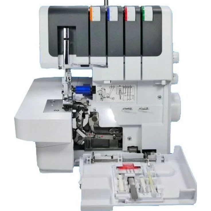 W6 N 656 D Freiarm Overlock-Nähmaschine, weiß – Bild 2