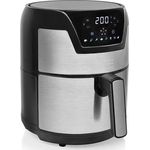 Princess Heißluftfritteuse mit digitalem Display, 1500 W, 8 Voreinstellungen, 4,5L Fassungsvermögen, 80-200°, Edelstahlausführung