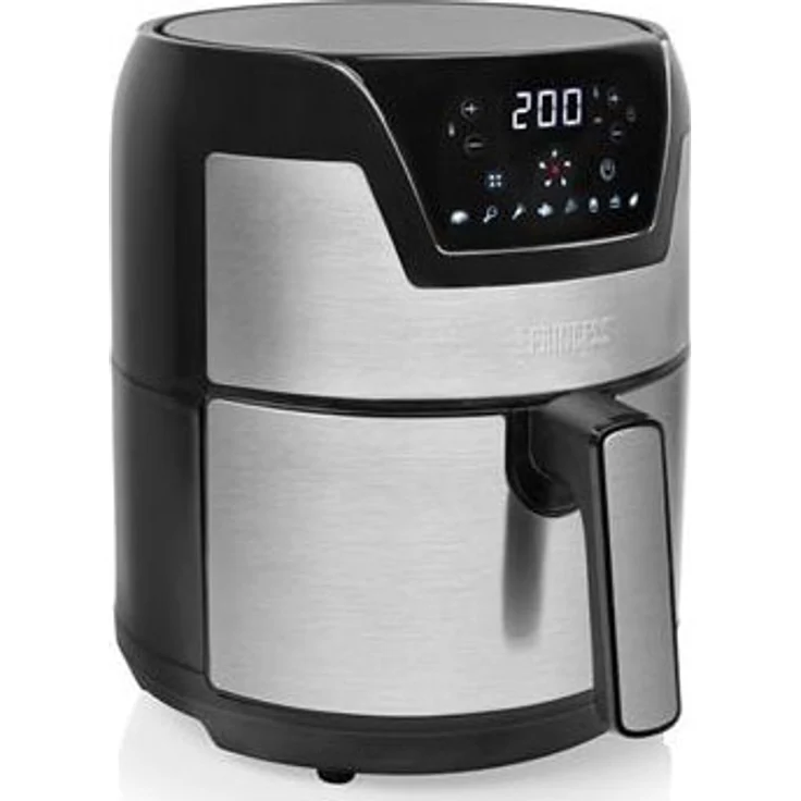 Princess Heißluftfritteuse mit digitalem Display, 1500 W, 8 Voreinstellungen, 4,5L Fassungsvermögen, 80-200°, Edelstahlausführung – Bild 1