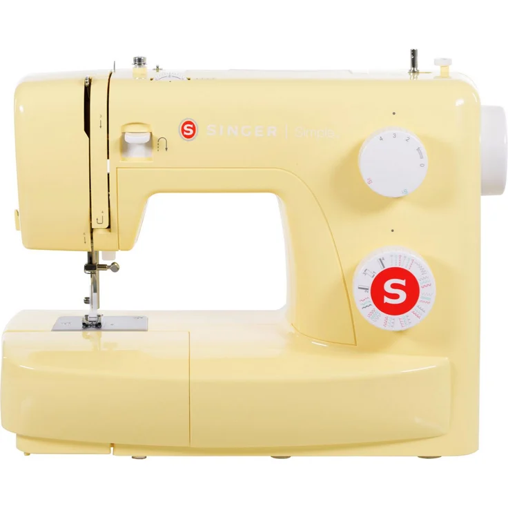Singer 3223Y Simple Freiarm-Nähmaschine 23 Nähprogramme Knopflochautomatik Nählicht Freiarm-Nähmaschine, gelb – Bild 1