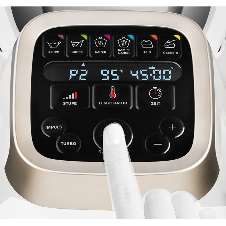 Krups Prep&Cook HP5031 Multifunktions-Küchenmaschine (1,550 Watt, bis zu 12.000 U-min, mit Kochfunktion) weiß-edelstahl - Preisvergleich – Bild 4
