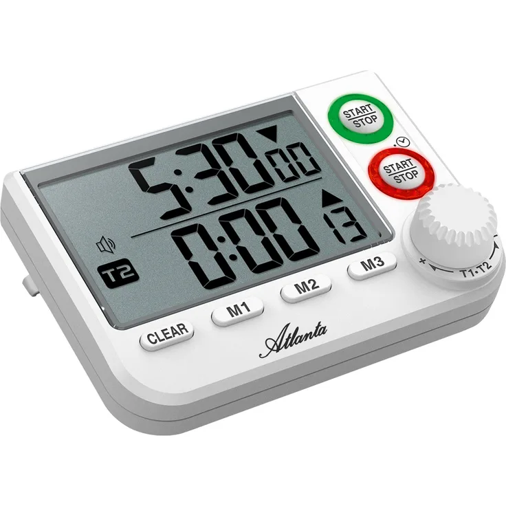Atlanta 238 Kurzzeitmesser digital mit Magnet Küchen Timer 2 Zeiten