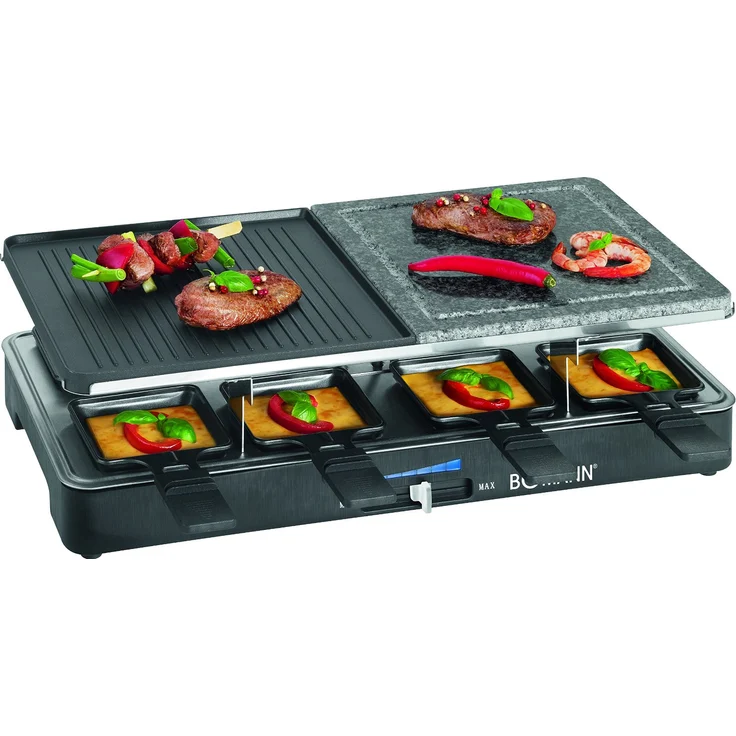 Bomann RG 2279 Raclette-Grill, 46 x 23 cm, Antihaftbeschichtet, 1400 Watt – Bild 1