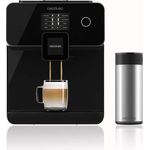 Cecotec Power Matic-ccino 8000 Serie Nera Kaffeevollautomat mit integriertem Mahlwerk Plug And Play 1500W ForceAromaTechnologie 19 Dezibill Wassertank 1,7 Liter Milchtank 0,4 Liter Rostfreier Edelstahl In Schwarz
