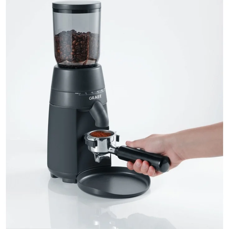 Graef CM 702 elektrische Kaffeemühle, variable Mahlgradeinstellung, Kegelmahlwerk, schwarz, 128 Watt – Bild 3