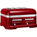 KitchenAid 5KMT4205ECA 4-Scheiben Toaster mit Sandwichzange, 2500W, 7 Bräunungsstufen, LED-Timer, Aluminiumdruckguss, liebesapfelrot, Serie: 5KMT4205