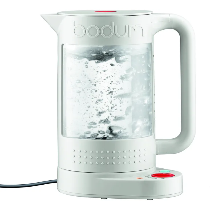 Bodum 11659-913EURO Bistro Elektrischer kocher, doppelwandig mit Temperaturregelung Kunststoff 19.5 x 23 x 26.5 cm, weiß