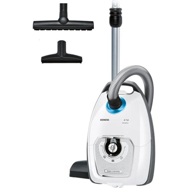 Siemens Z 7.0 family Bodenstaubsauger mit Beutel VSZ7442S, XXL-Polsterdüse, langes Kabel, für Allergiker, 650 Watt, weiß – Bild 2