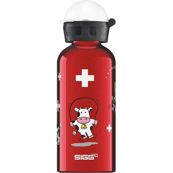 Sigg Funny Cows Trinkflasche, Rot-Weiss-Schwarz, 0.4 L – Bild 1