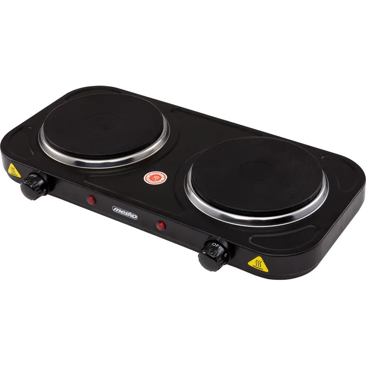 Mesko MS 6509 Doppel-Kochplatte 2000 W, D15,4 cm schwarz