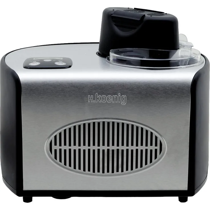 H.Koenig professionelle Eismaschine HF250 - Elektrisch - 1,5 L - 150 W - Kühlfunktion - Schnelle Zubereitung - Eis, Frozen Joghurt und Sorbet