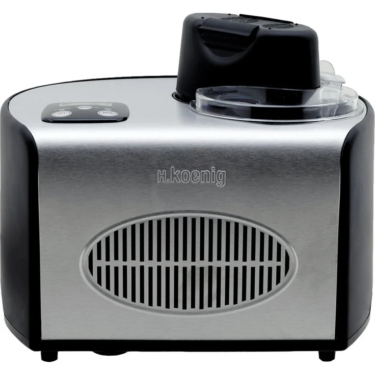 H.Koenig professionelle Eismaschine HF250 - Elektrisch - 1,5 L - 150 W - Kühlfunktion - Schnelle Zubereitung - Eis, Frozen Joghurt und Sorbet – Bild 1