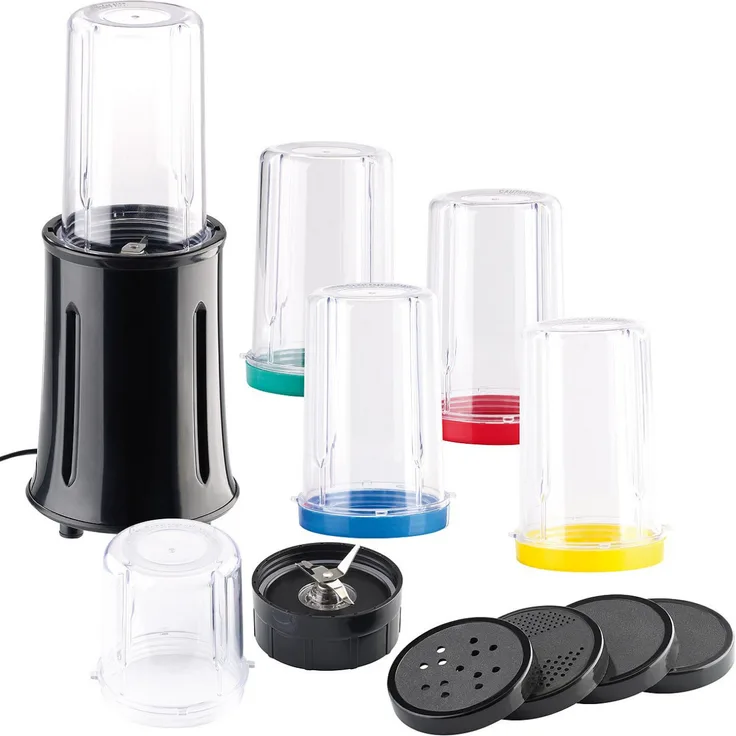 Rosenstein & Söhne Juice Maker, 17 teiliges Standmixer Set, 400W, schwarz