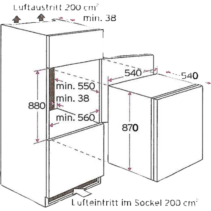 PKM KS 120.4 Kühlschrank, Einbau, weiß, Breite 54 cm, Energieklasse E – Bild 4