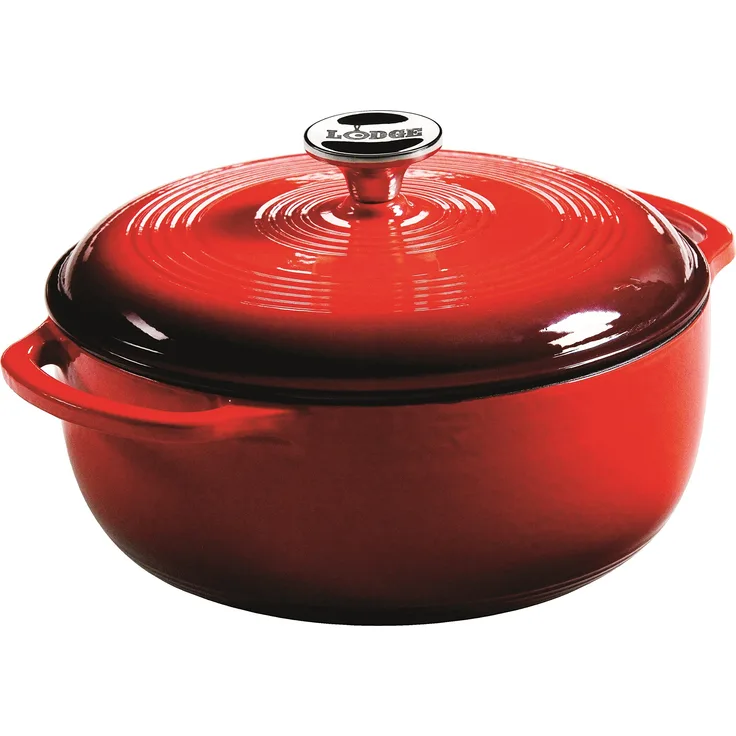 Lodge Dutch Oven liert 4.5 Qt rot