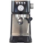 Solis Espressomaschine, Manometer, Dampf- und Heißwasserfunktion, PID-Temperaturregler, 54 mm Siebträger mit Doppelauslauf, 15 bar, 1,7 l Wassertank, Edelstahl, Barista Perfetta Plus Black (Typ 1170)