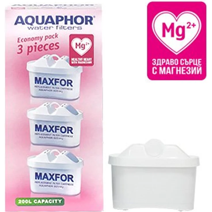 AQUAPHOR MAXFOR (B25) Mg Pack 3 Filterkartusche, weiß, 200 l – Bild 1