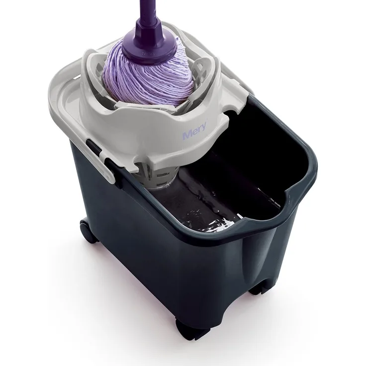 Mery 0422.23 Mikrofaser Wischmop, höchste Saugfähigkeit, mit deutschem Gewinde, lila