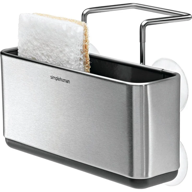 simplehuman schmaler Waschbecken Caddy, gebürsteter Stahl, 5 Jahre  – Bild 1