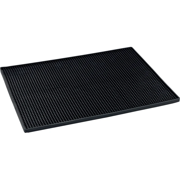 WENKO Abtropfmatte Maxi, Trocken-matte für Geschirr, 40 x 1 x 30 cm, schwarz