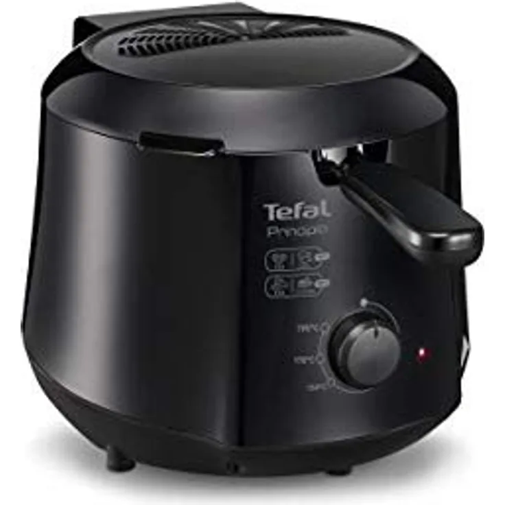 Tefal FF230831 Fritteuse, mit Öl, 1000 Watt, 1,2 Liter Fassungsvermögen, schwarz, Edelstahl