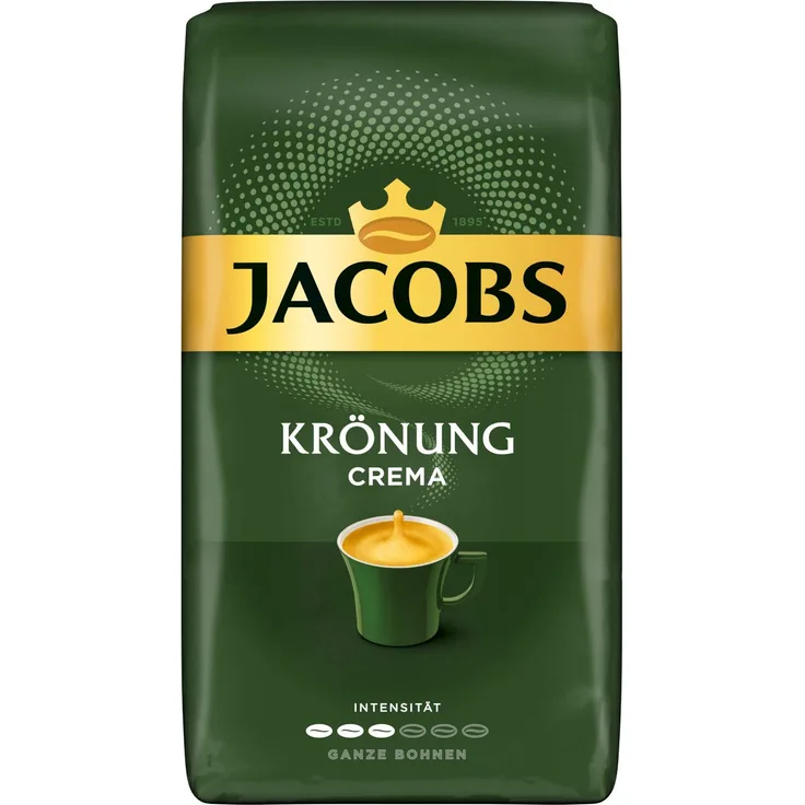 Jacobs Kaffeebohnen Krönung Crema, 4er Pack, 4 x 1 kg Bohnenkaffee