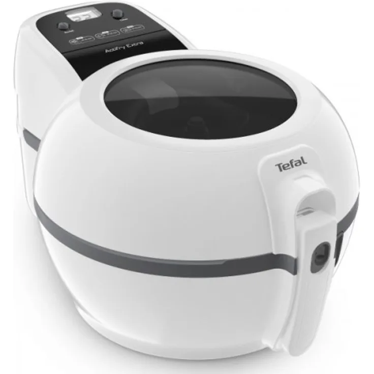 Tefal Actifry Extra FZ7220 Heißluftfritteuse, mit wenig Öl, 1500 Watt, 1,2 Liter Fassungsvermögen, weiß, Glasdeckel, kein Frittiergeruch