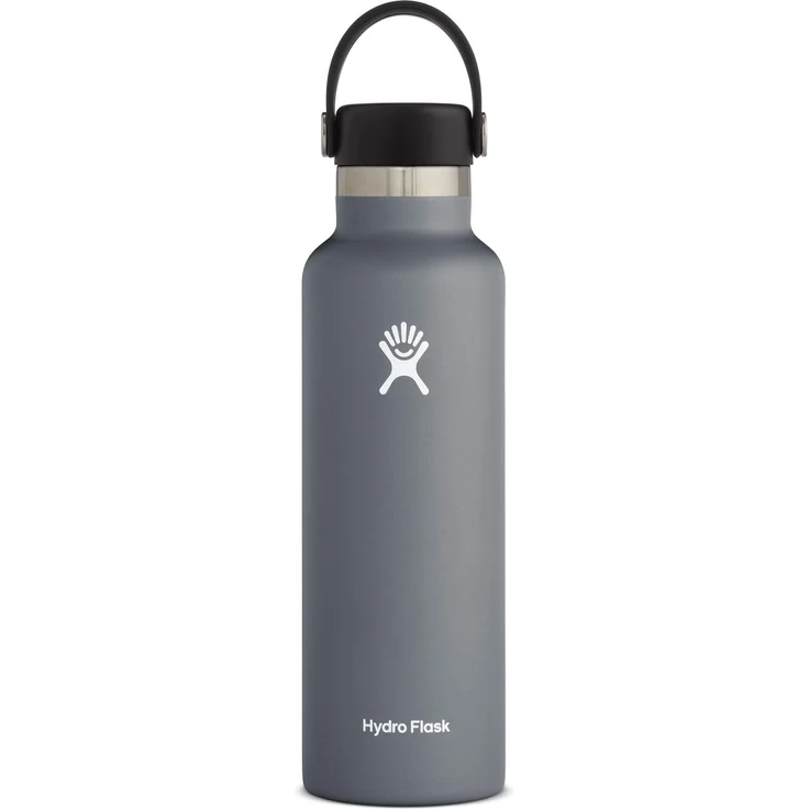 Hydro Flask Trinkflasche 621 ml (21 oz), Edelstahl und vakuumisoliert, Standard-Öffnung mit auslaufsicherer Flex Cap, Stone – Bild 1