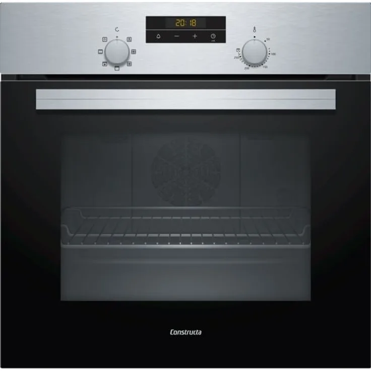 Constructa CF2M50050, Backofen, A, Einbaugerät, elektisch, Volumen 66 l, Vollglas-Innentür, Schnellaufheizung, Elektronikuhr