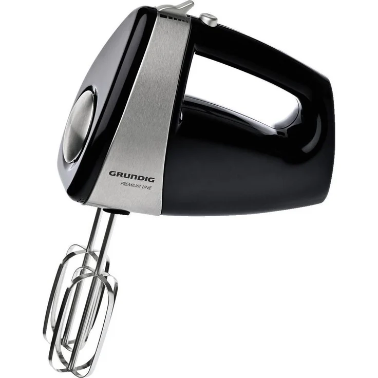Grundig HM 5040 Premium-Handmixer, 300W, 5 Geschwindigkeiten, schwarz-silber – Bild 1