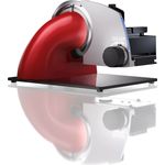 Graef Allesschneider SKS 700, 170W, Ø 170 mm glattes Vollstahlmesser, inkl. MiniSlice-Aufsatz, Messerschärfer, Messerabnahmevorrichtung, Edelstahltablett und Lafer-Rezeptheft, rubinrot