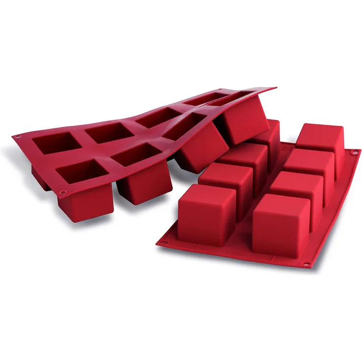 Silikomart 26.104.00.0060 SF104 - SILICONE MOULD N.8 CUBE 50X50 H 50 MM IN HEADER CARD