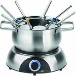 Clatronic FD 3516 Fondue-Set, 8 Fonduegabeln, 1400 Watt