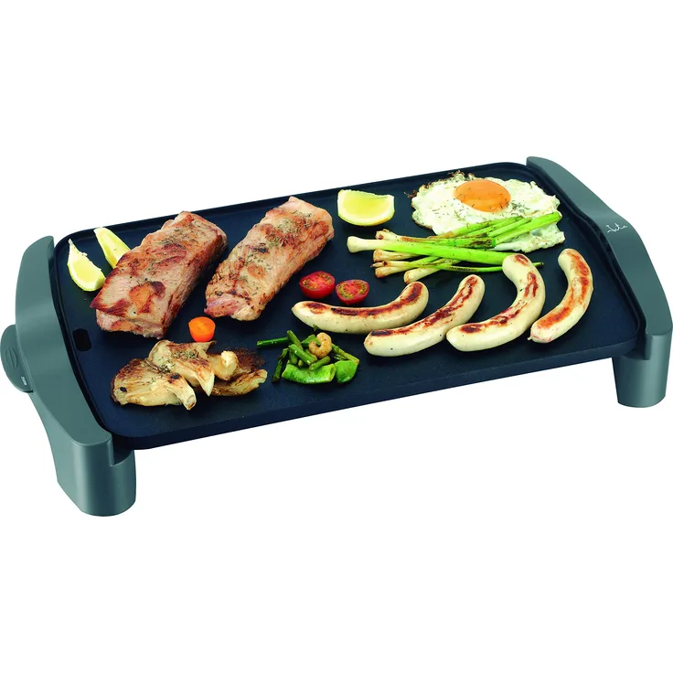 Jata GR555A Tischgrill, 46 x 28 cm, Antihaftbeschichtete Grillplatte, 2500 Watt