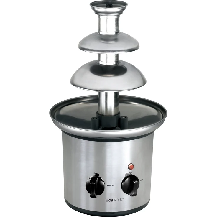 Clatronic SKB 3248 Schokoladenbrunnen, INOX, für Jede Schokolade und Karamell mit Schmelz-und Fließfunktion – Bild 2