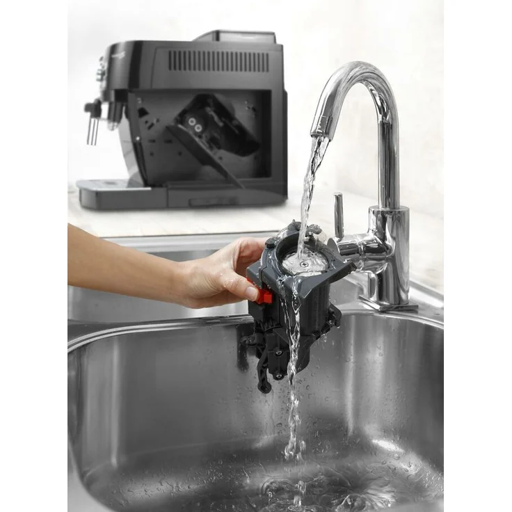 De'Longhi Magnifica S ECAM 20.116.B Kaffeevollautomat, schwarz (integriertes Kegelmahlwerk, leise, Milchschaum-Düse, Spül-Programm, Entkalkungsprogramm) – Bild 4