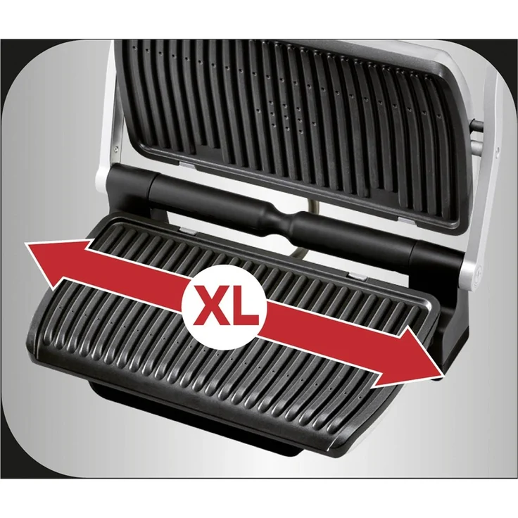 Tefal GC7228 OptiGrill+ XL Kontaktgrill, 2000 Watt, 9 automatische Grillprogramme, 40 x 20 cm Grillfläche, Antihaftbeschichtet, schwarz – Bild 2