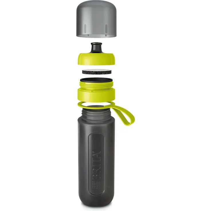 BRITA Wasserfilter-Flasche fill&go Active Limone – Robuste Sport Trinkflasche mit Wasserfilter für unterwegs aus BPA-freiem Kunststoff – Zusammendrückbar – Bild 4