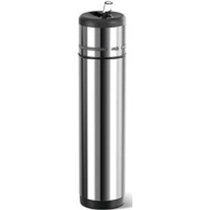 Emsa 509242 Isolier-Trinkflasche, Mobil genießen, 700 ml, Integrierter Trinkstutzen, Schwarz-Anthrazit, Mobility