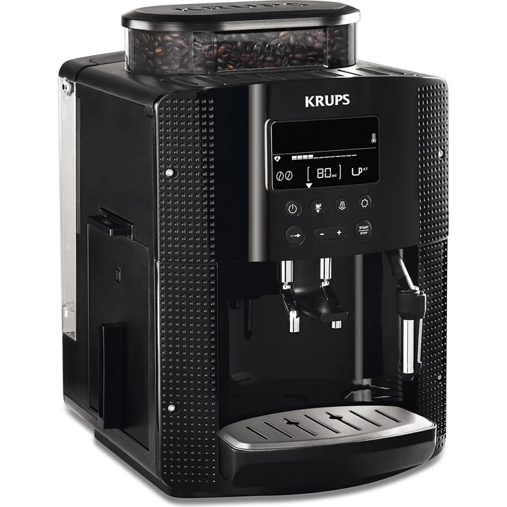 Krups Arabica Display EA8150 Kaffeevollautomat mit integriertem Mahlwerk, 1450 Watt, integrierte Reinigungsprogramme, Memory-Funktion, schwarz – Bild 2